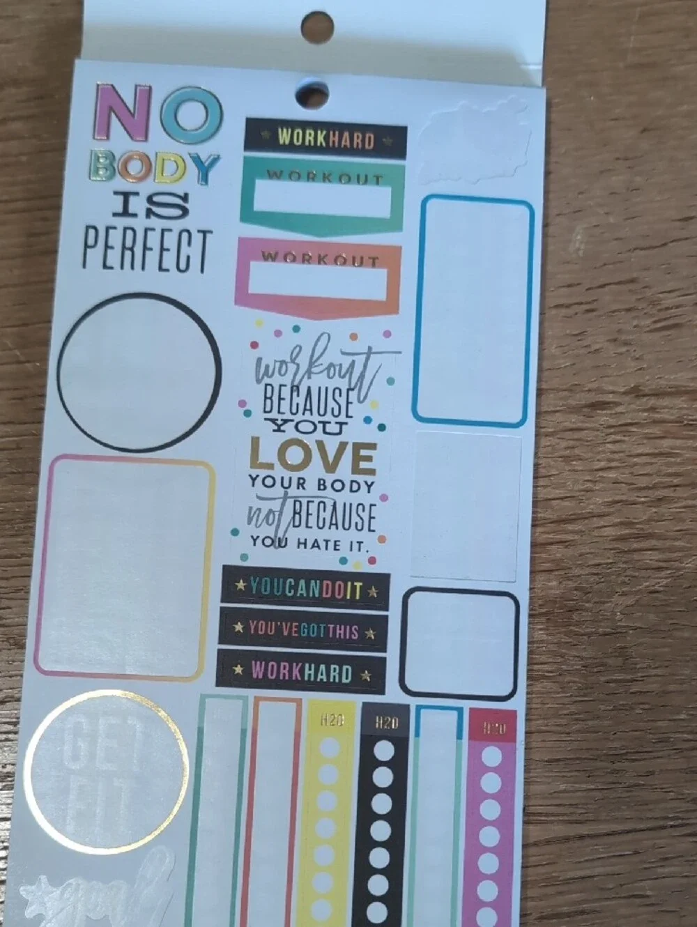The Happy Planner Fitness Sticker Pack - Green, Teal, Pink, Black